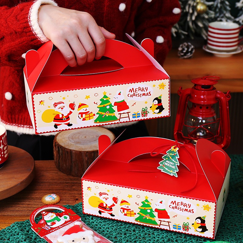 

NEW - kotak kue natal - kotak kemasan kue /permen / cupcake - portabel christmas box - kotak hampers natal