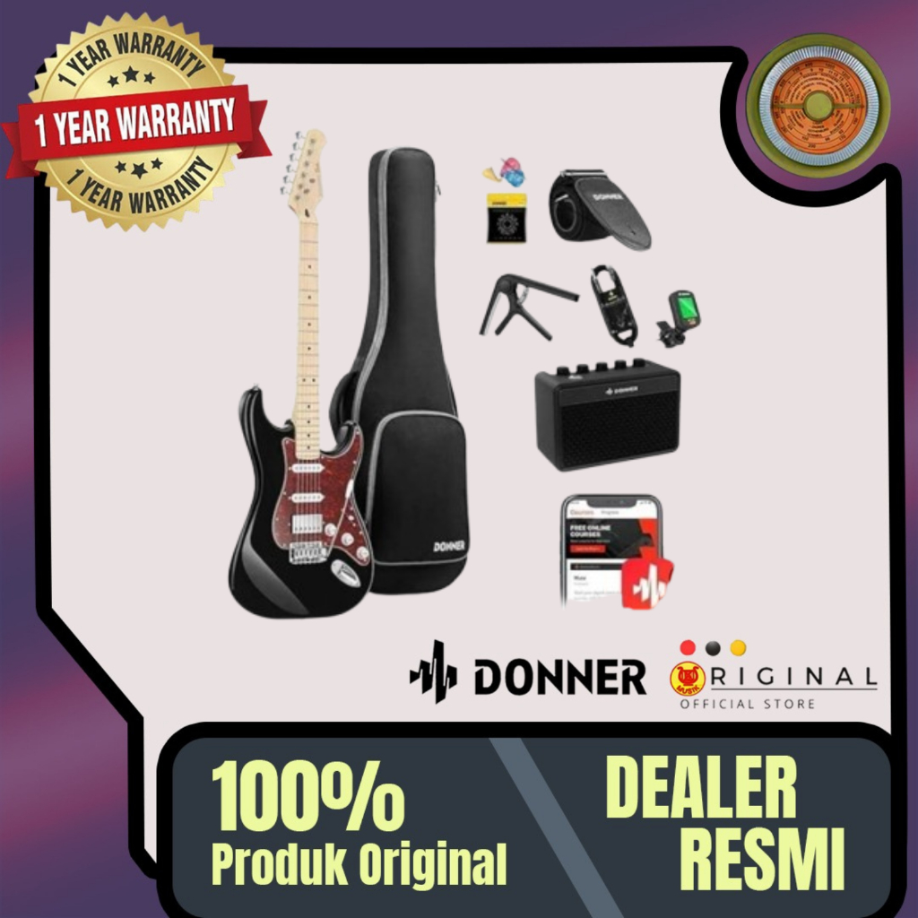 DONNER DST152B - DST 152B - DST 152 B Gitar Elektrik w/Bag