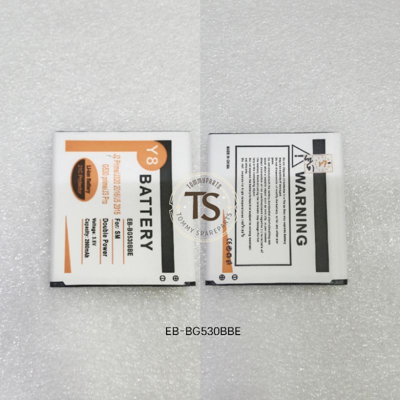 BATTERY BATERAI Y8 SAMSUNG J2 PRIME G532 GRAND PRIME G530 GRAND PRIME PLUS G531 J2 PRO J250 J2 CORE 
