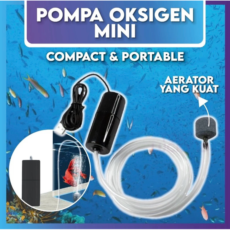 AP 05 USB Aerator Mini Portable Pompa Aquarium Pompa Gelembung Aerator fish tank oxygenator usb Ikan