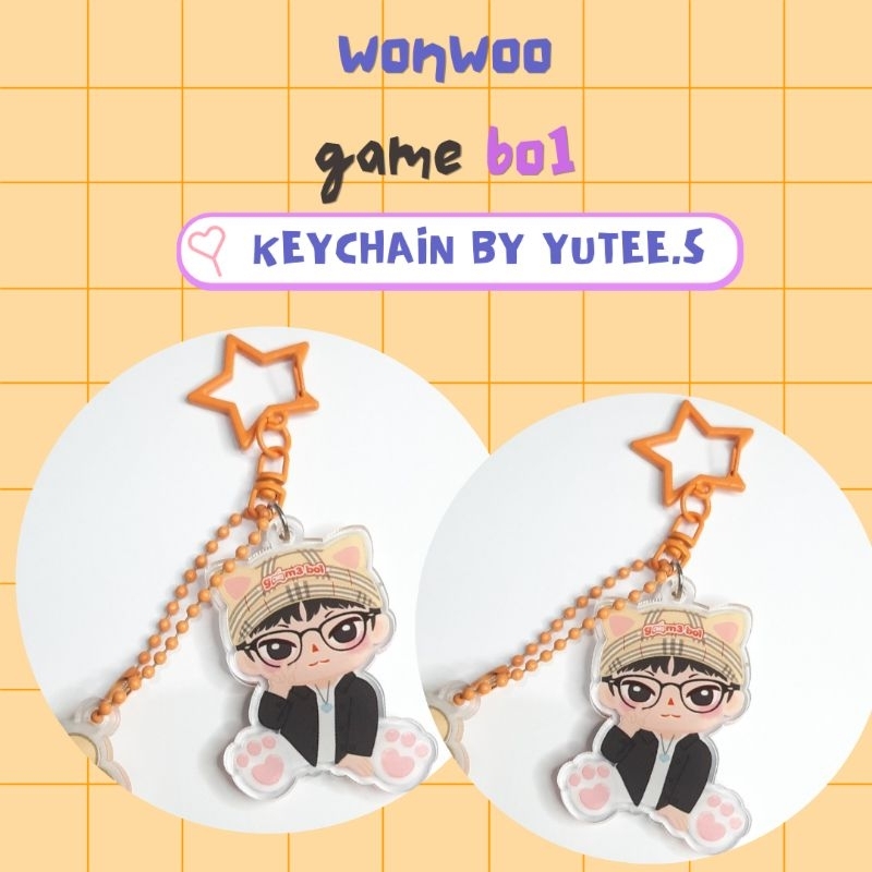 KEYCHAIN ACRYLIC GANTUNGAN KUNCI SEVENTEEN WONWOO GAME BOI