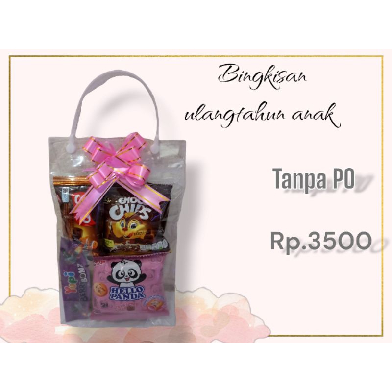 

BINGKISAN SNACK ULTAH ANAK 3500 / PARCEL SNACK ULANGTAHUN EKONOMIS DAN PRAKTIS