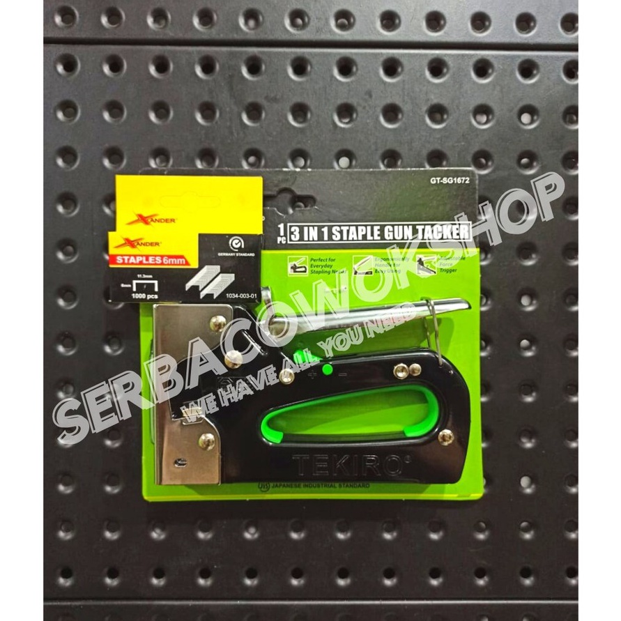 

CASHBACK Tekiro Paket Mesin Staples Jok 3 in 1 Tacker 4 14 mm Isi Staples 6 mm Termurah Berkualitas