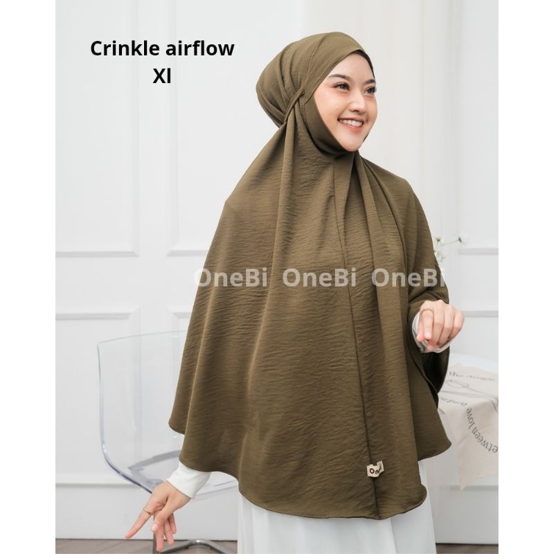 Hijab Syari Dagu Crinkle XL Malay Kerudung Jumbo