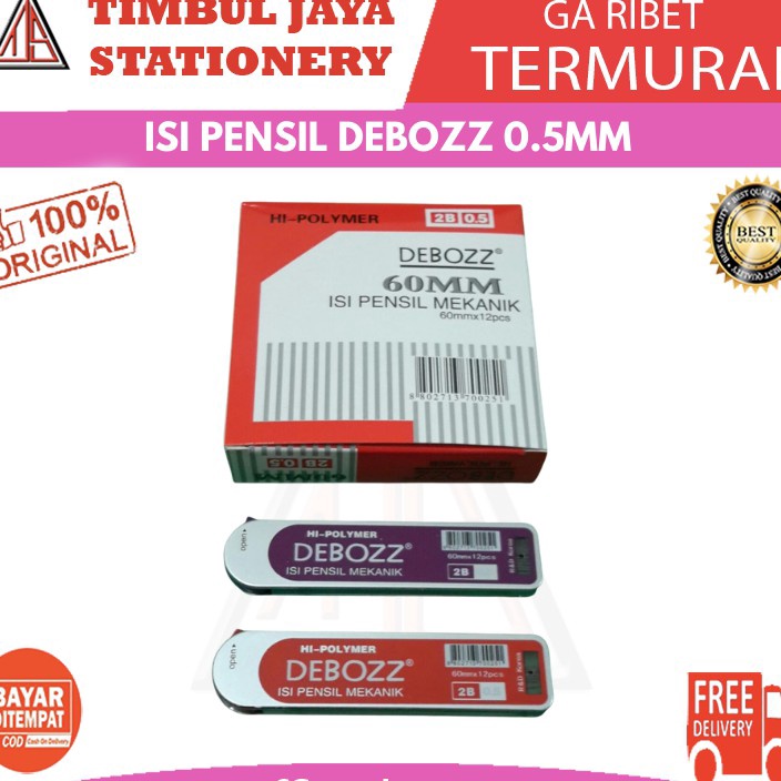 

DESAIN KHUSUS Debozz isi pensil 2b 5mm db3 isi 12 tube