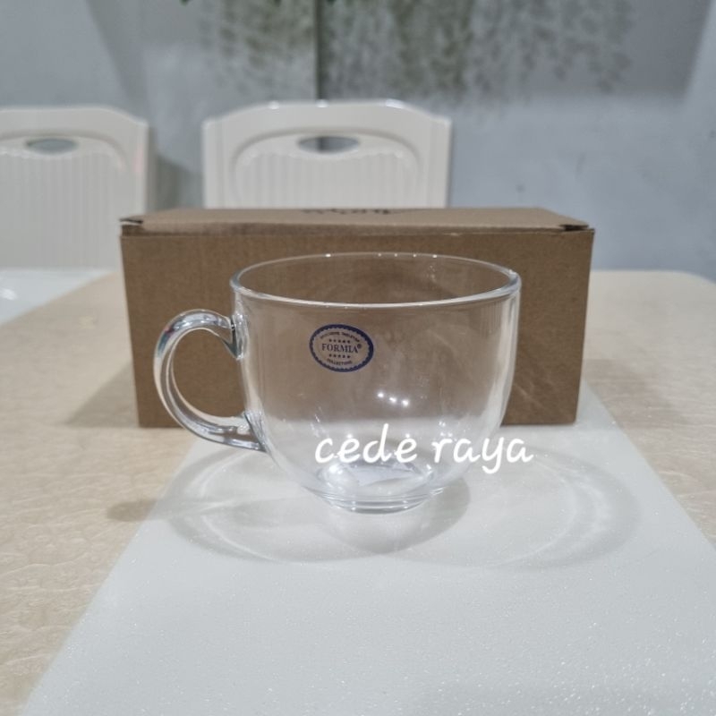 cangkir / mug kopi kaca jumbo formia 35cl / 350 ml