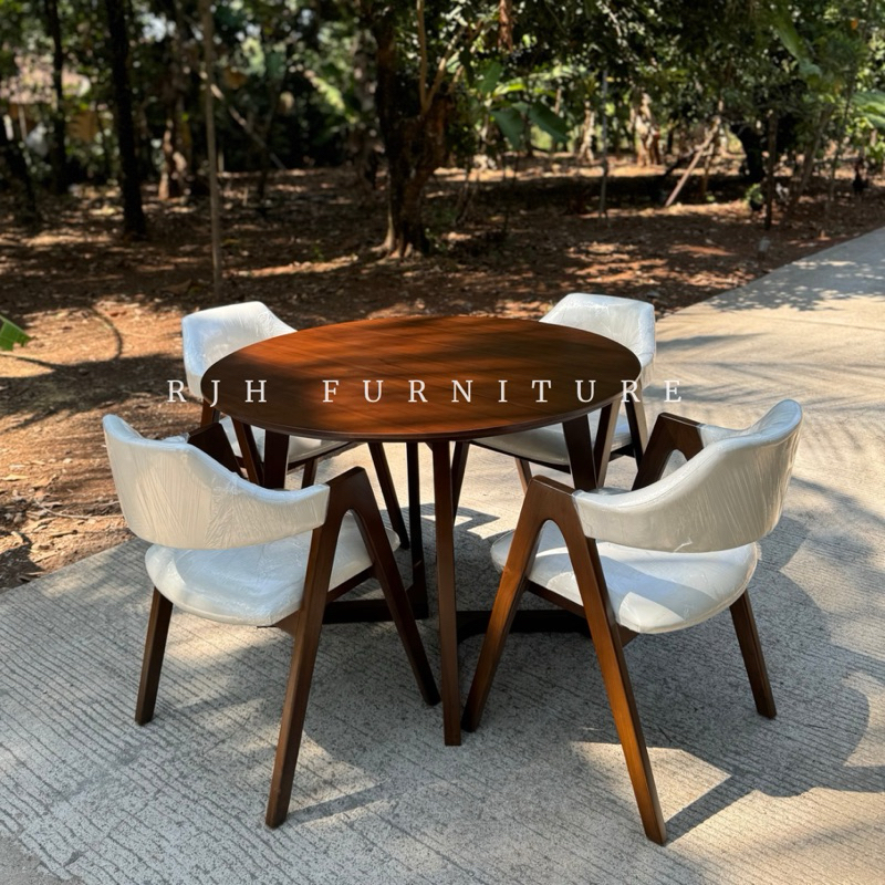 DINING SET KURSI A, SET MEJA MAKAN MINIMALIS KAYU JATI, DINING TABLE KAYU JATI, DINING CHAIR, KURSI 