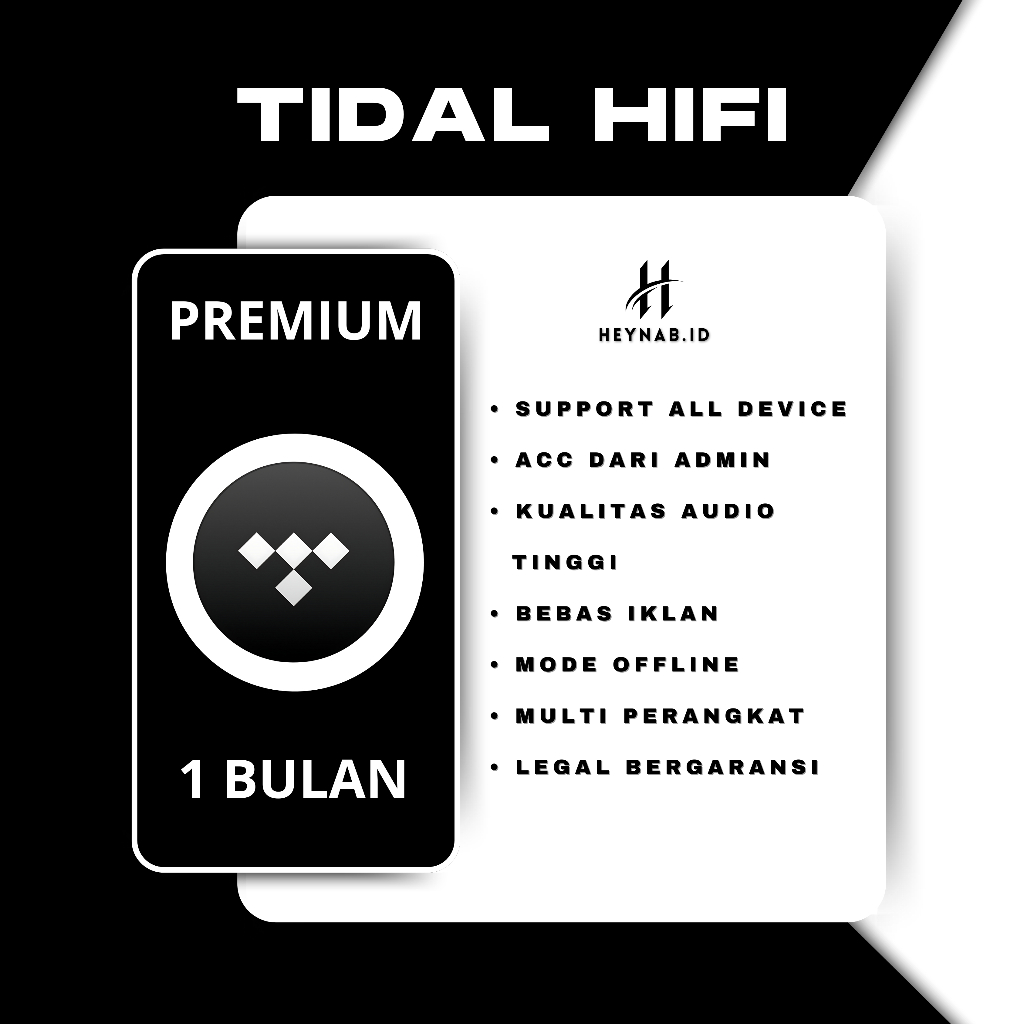 TIDAL HIFI+ SEBULAN PREMIUM [PROMO]