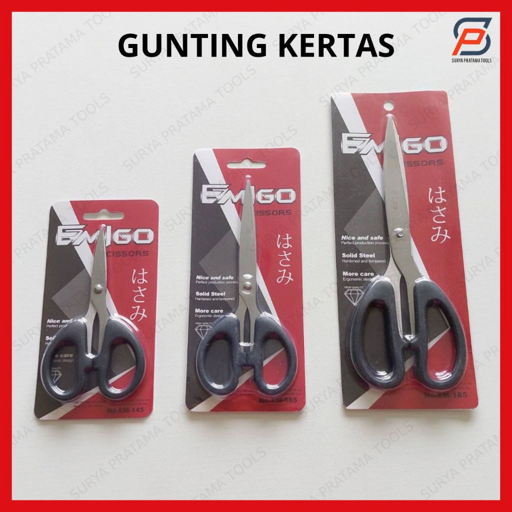 

Gunting Stainless Tajam Emigo / Gunting Kertas Kecil Sedang Besar