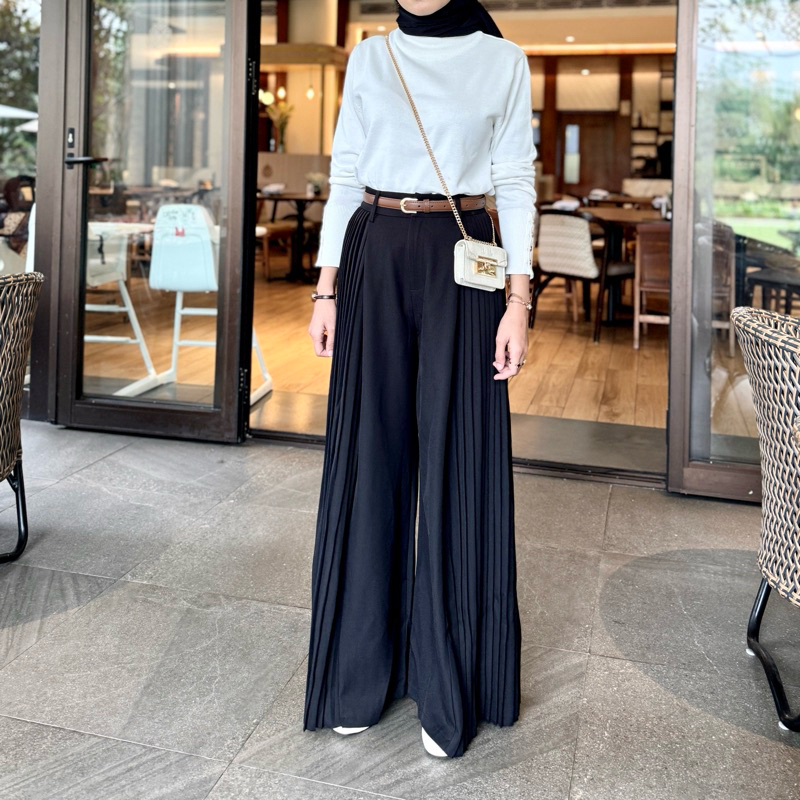 MABELLE - Kulot Pleats Wanita Kualitas Import Premium