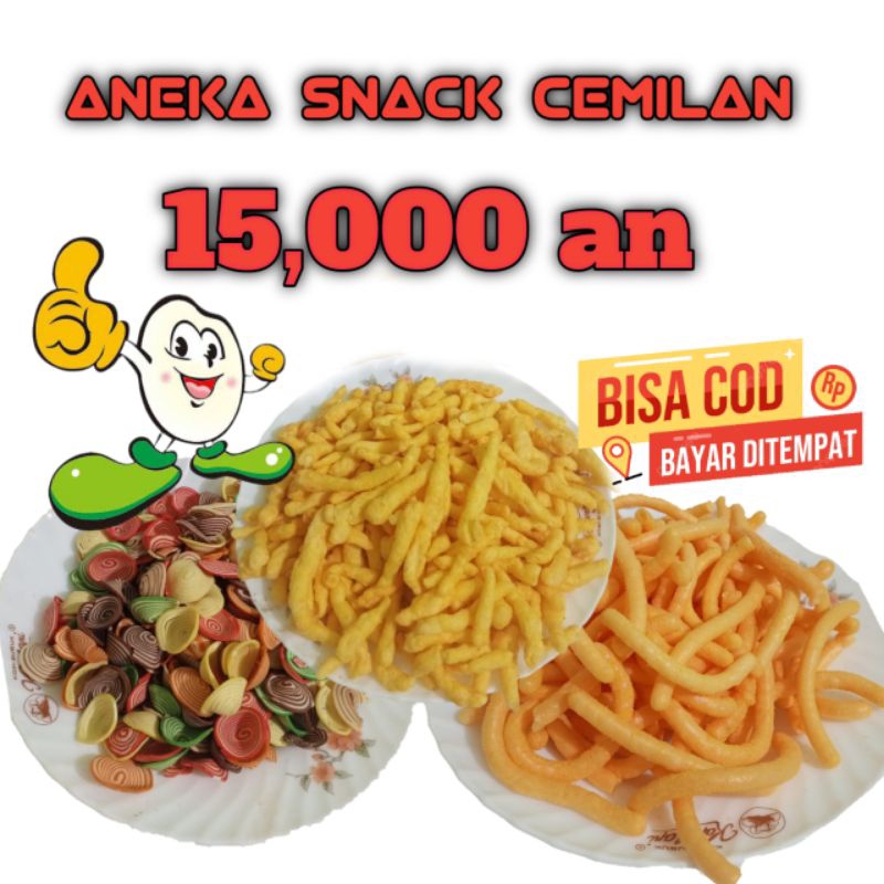 

Aneka Snack cemilan makanan ringan serba 15.000 murah