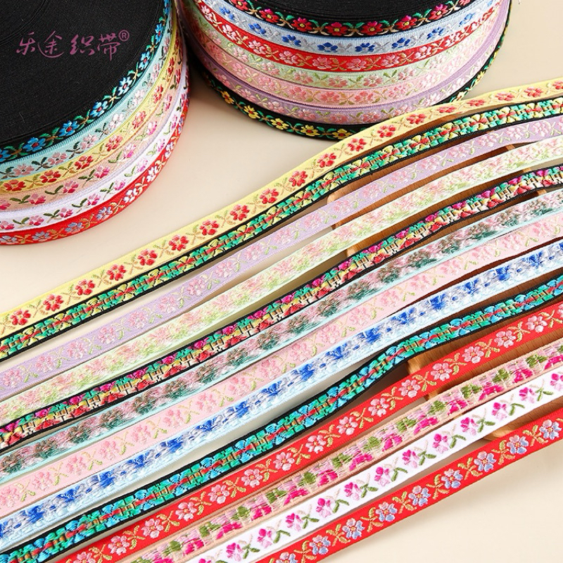 

BeadsBaby88 Pita Bordir motif Bunga Sakura 1,2cm/12mm (harga per yard) High Quality cocok untuk pita custom handmade, pita lighstick, jepitan rambut, bando anak wanita, bross ala korea dan kerajinan lain