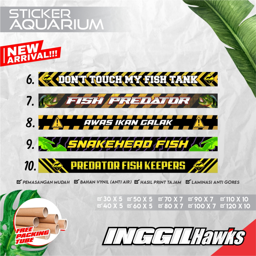 STIKER LIST DEPAN AQUARIUM PREDATOR
