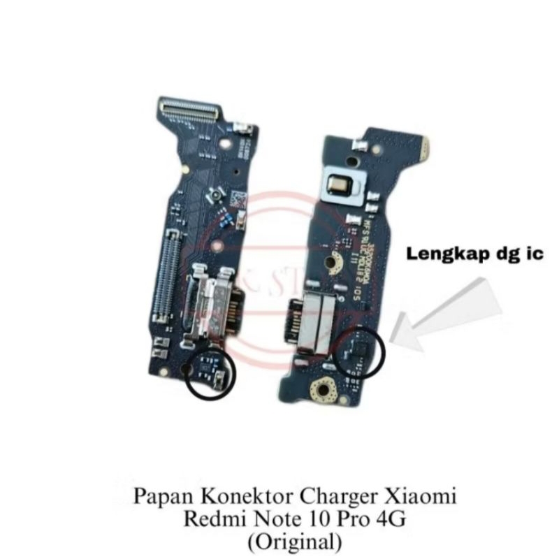 Pcb Konektor Charger / Papan Con Cas Xiaomi Redmi note 10 pro Original with ic