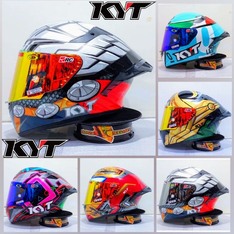 HELM KYT TT COURSE NEW LIMITED EDITION IRONMAN 100% ORI KYT BARU