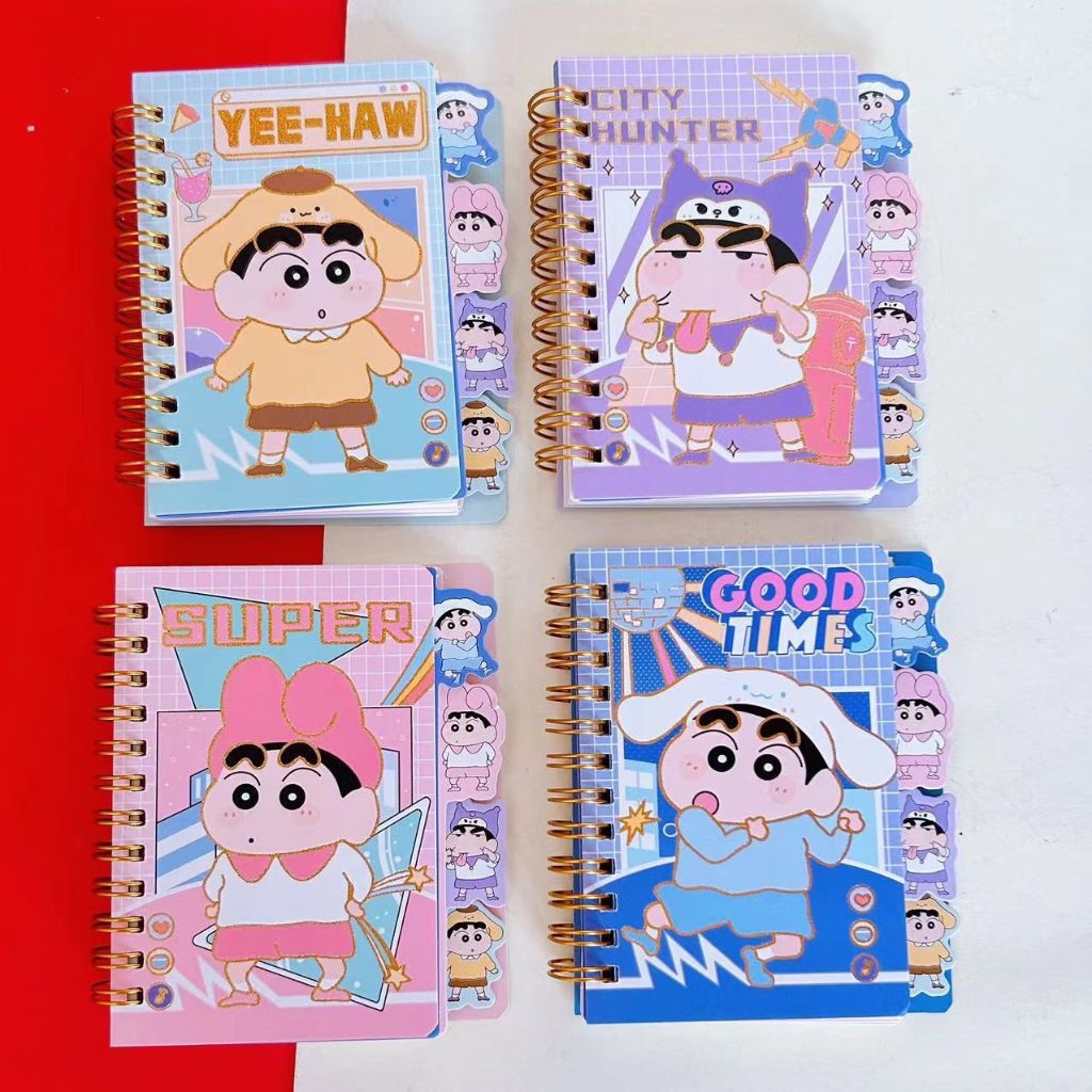 

SL88 - Memo Ring Anak Lucu Motif KUROMI MELODY CINAMOROL & SIN CHAN dengan Pembatas / Notebook Mini Ring With Pembatas