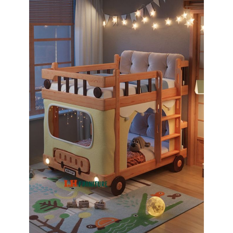 Tempat tidur anak karakter mobil , Ranjang anak modern , Tempat tidur anak mobil bis , Kamar anak la