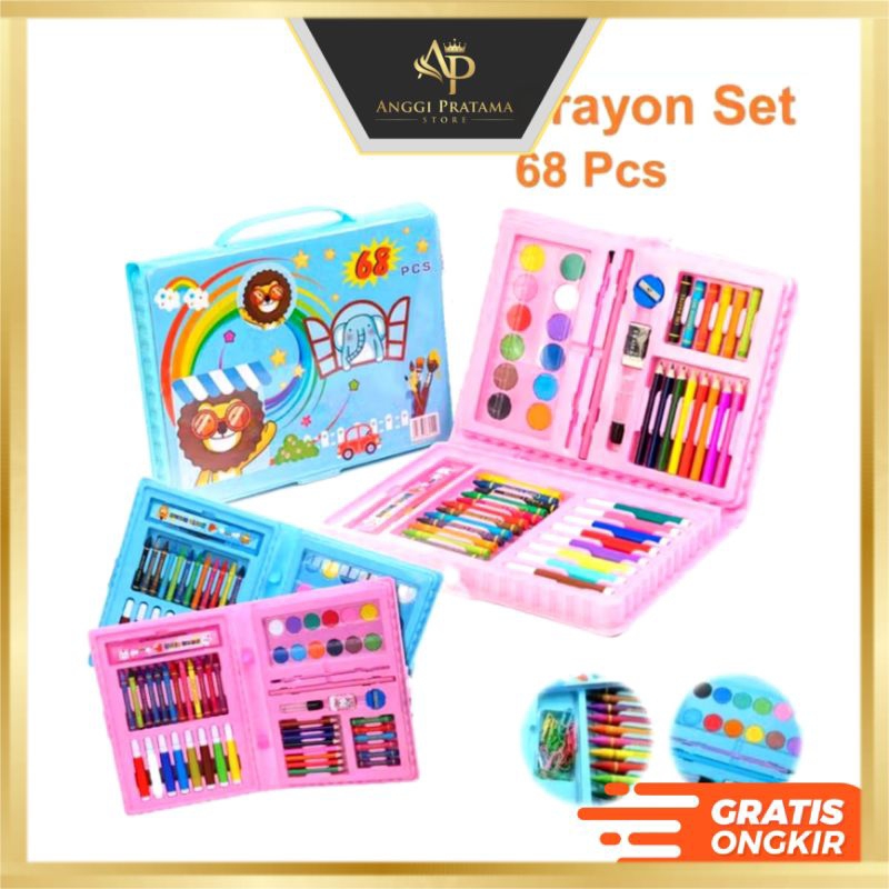 

CRAYON SET 68PC PENSIL GAMBAR ANAK ISI 68PCS PENSIL WARNA ANAK