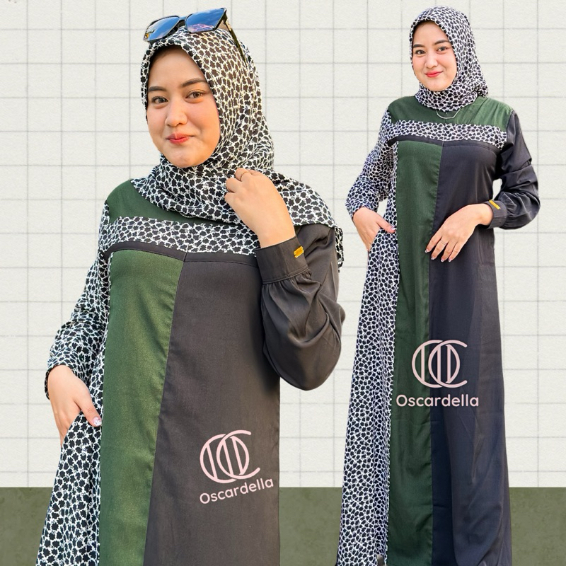 MAURA DRESS GAMIS SET HIJAB DEWASA PREMIUM BUSUI MAGNOLIA TERLARIS