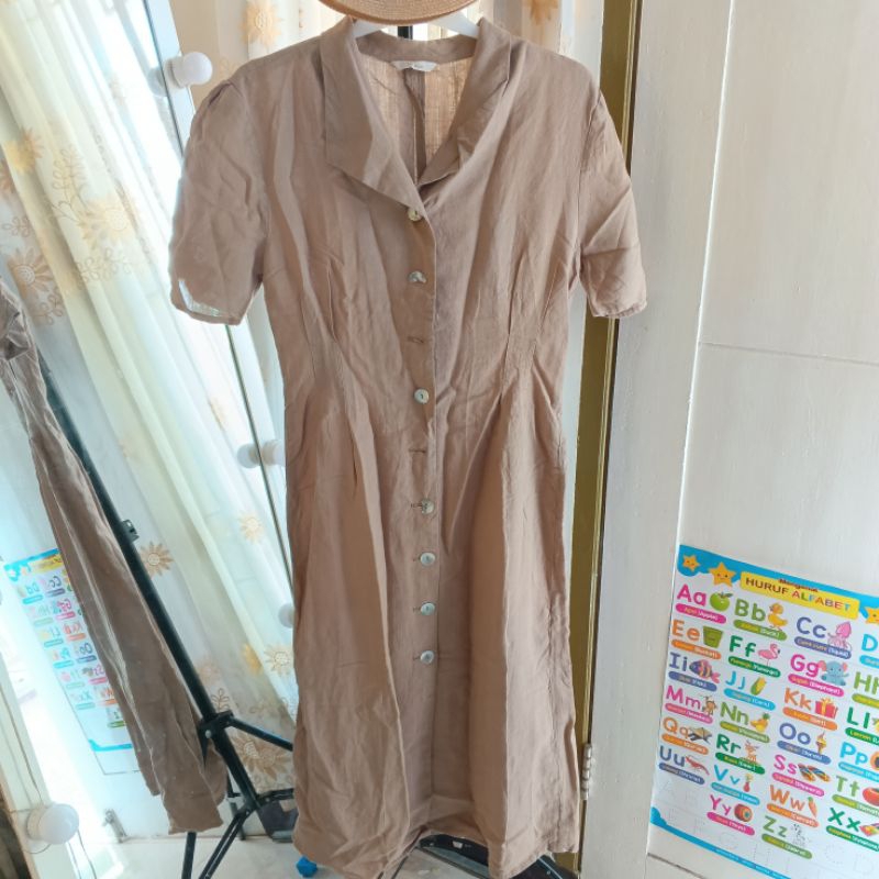 THE IZZAT Brown Maxi Dress