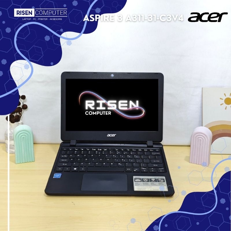 Second LAPTOP ACER ASPIRE 3 A311-31-C3V4 Intel Celeron N4000 RAM 4GB SSD 128GB Notebook 12inch Seken