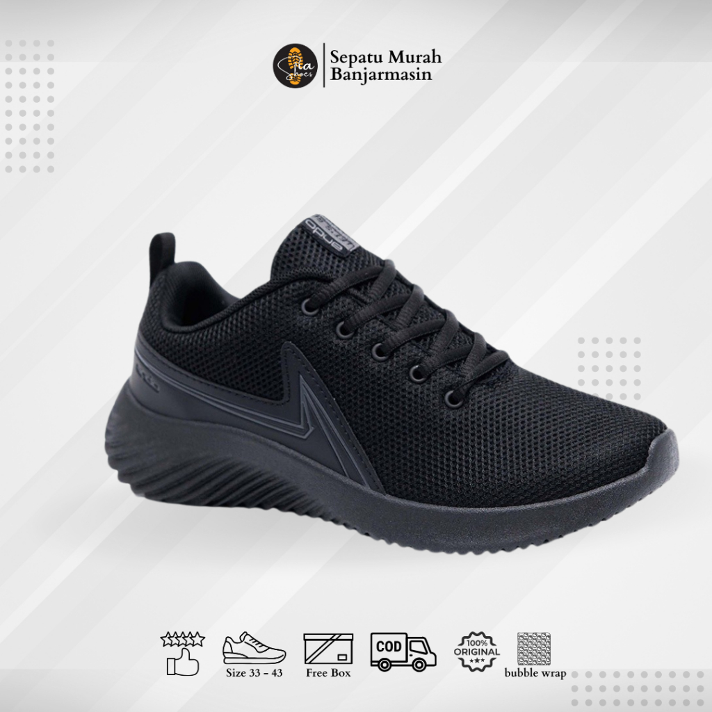 SEPATU ANDO BOAZ JT I Sepatu ando hitam polos sekolah l Sepatu casual tali Pria dan wanita