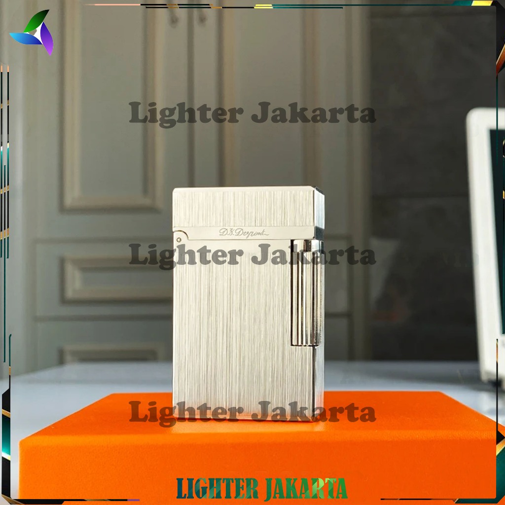 Korek Api St. Dupont Paris Flame Luxury Lighter Brass Silver Ligne