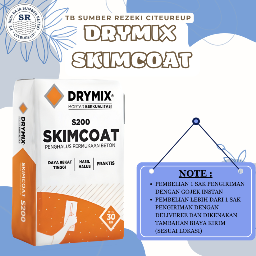 SEMEN INSTAN ACIAN / DRYMIX ACIAN S200 SKIMCOAT PUTIH 30 KG