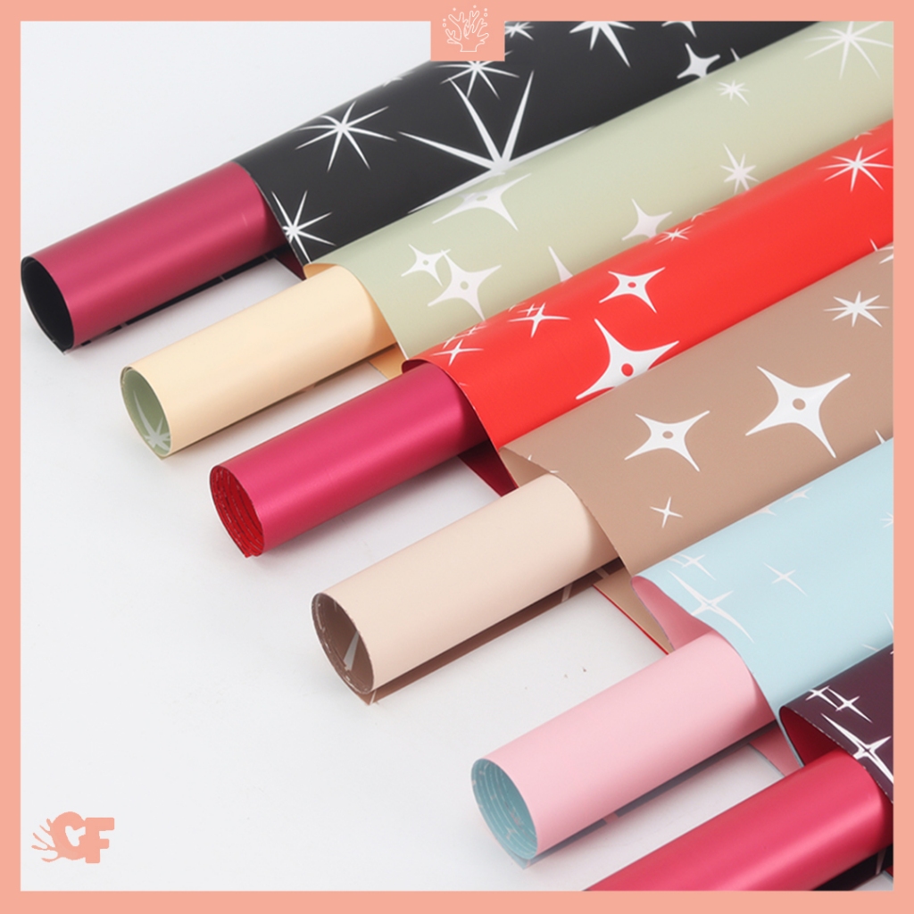 

20 LEMBAR Kertas Buket Bunga Sparkling Flower Wrapping Paper Cellophane KB6022