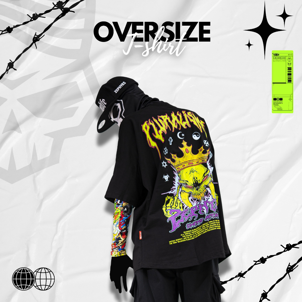 KAOS OVERSIZE PLURALISME HEAVY COTTON 20S CYBER