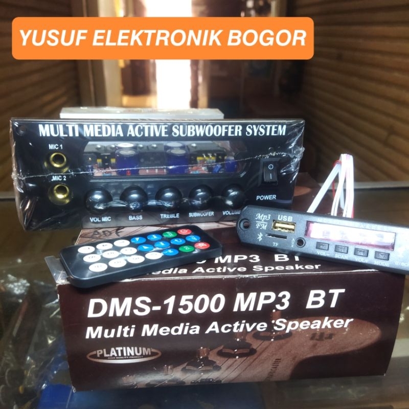 KIT POWER ACTIVE SPEAKER DMS 1500 PLATINUM + BONUS MODUL KIT MP 3 BLUETOOTH
