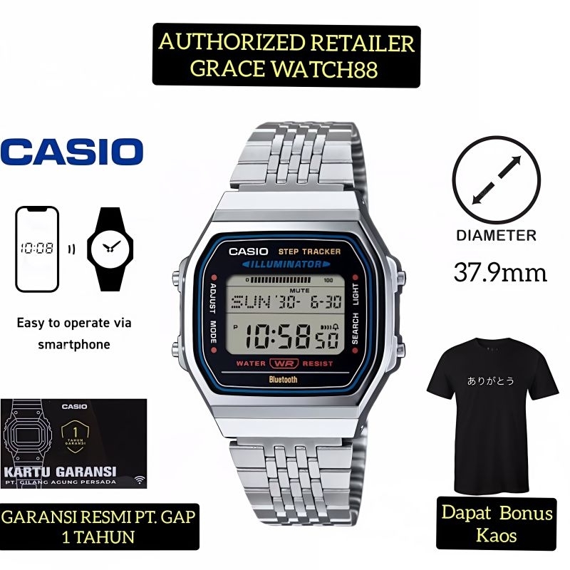 Jam tangan pria casio Digital Abl-100we-1adf / casio VINTAGE Abl-100we-1a original garansi resmi 1th