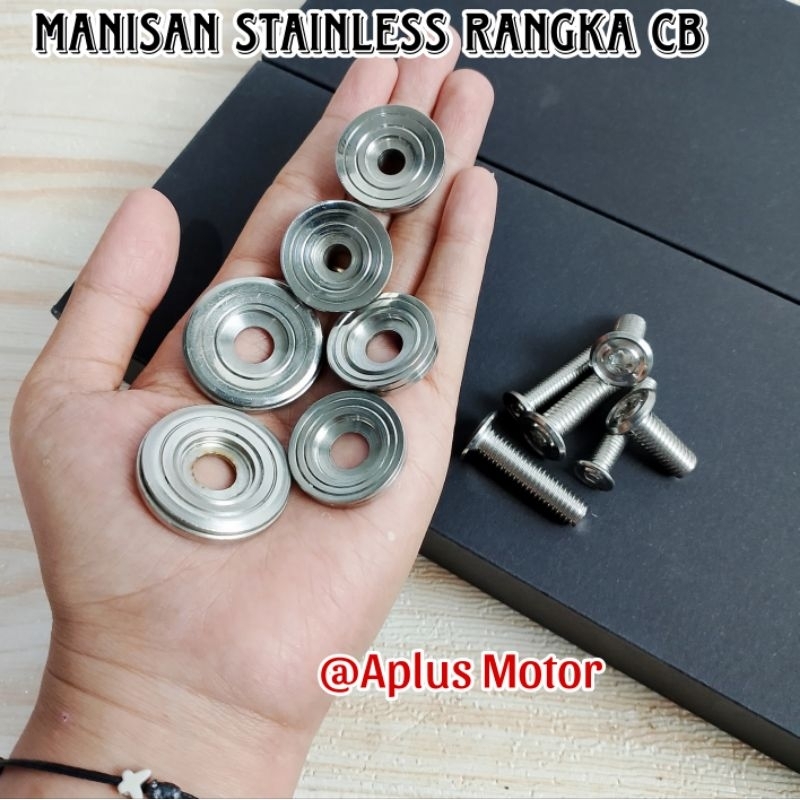 Manisan Ring SKOK CB Stainless Minimalis Set Baut L Stenliss