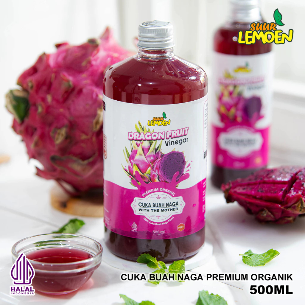 

Premium Raw Organics With Mother - Cuka Buah Naga 250-500 ML - Dragon Fruit Vinegar - Cuka Naga Organik