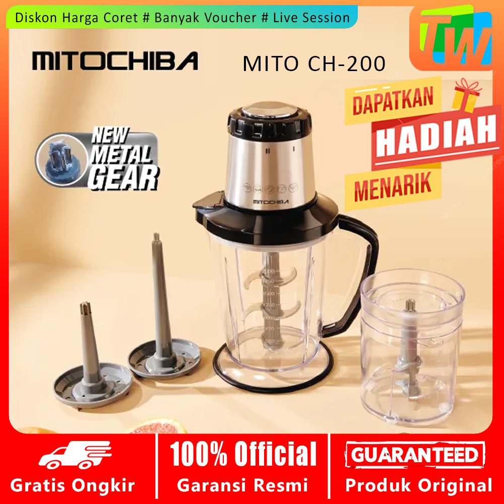 CHOPPER CHOPER FOOD MITO MITOCHIBA CH 200 CH200 / CH 100 BLENDER DAGING BUMBU BUAH ORIGINAL GARANSI