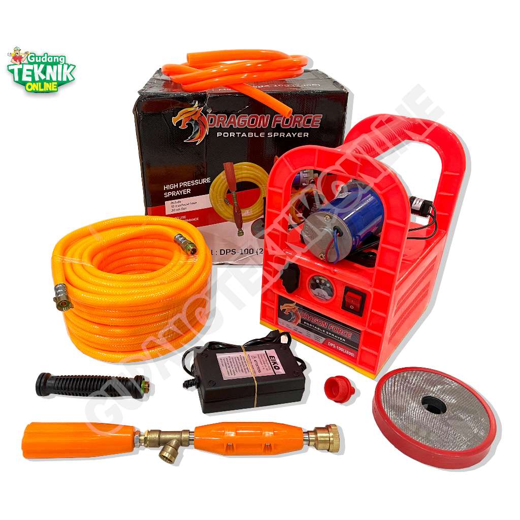 TERSEDIA Alat Portable Sprayer DRAGON FORCE DPS100 DPS100(2800) / Mesin Stim Cuci Motor Mobil Siram