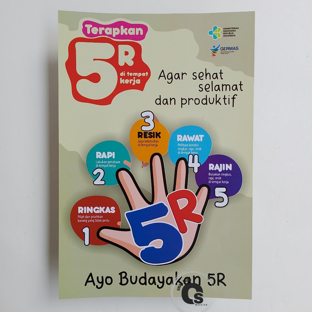 Poster Terapkan 5R Di Tempat Kerja - Poster Budaya Kerja - Lingkungan Kerja