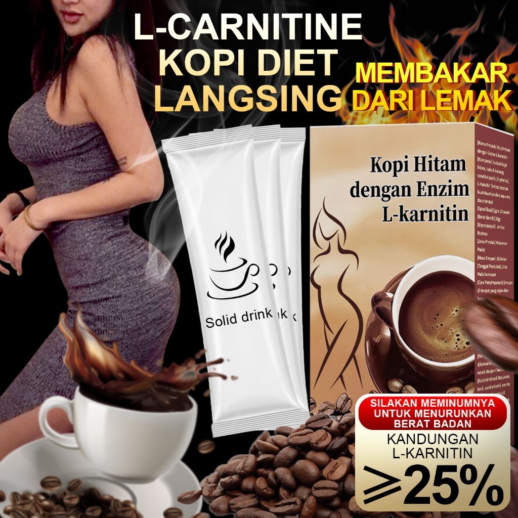

Kopi Hitam Instan Premium dengan L-Carnitine - Kopi Diet, Membantu Langsing, Membakar Lemak