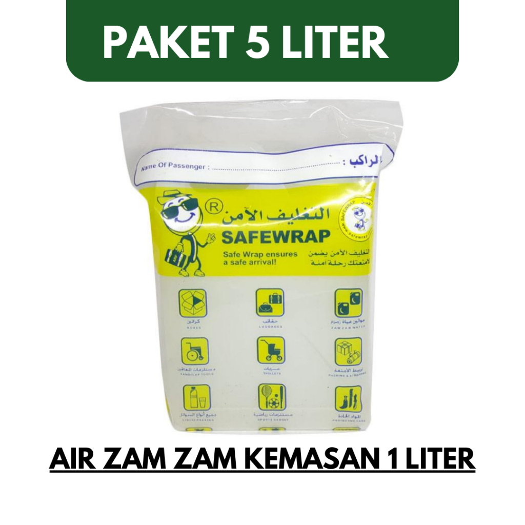 

Paket 5 Liter Air Zam Zam 1 Liter Safewrap