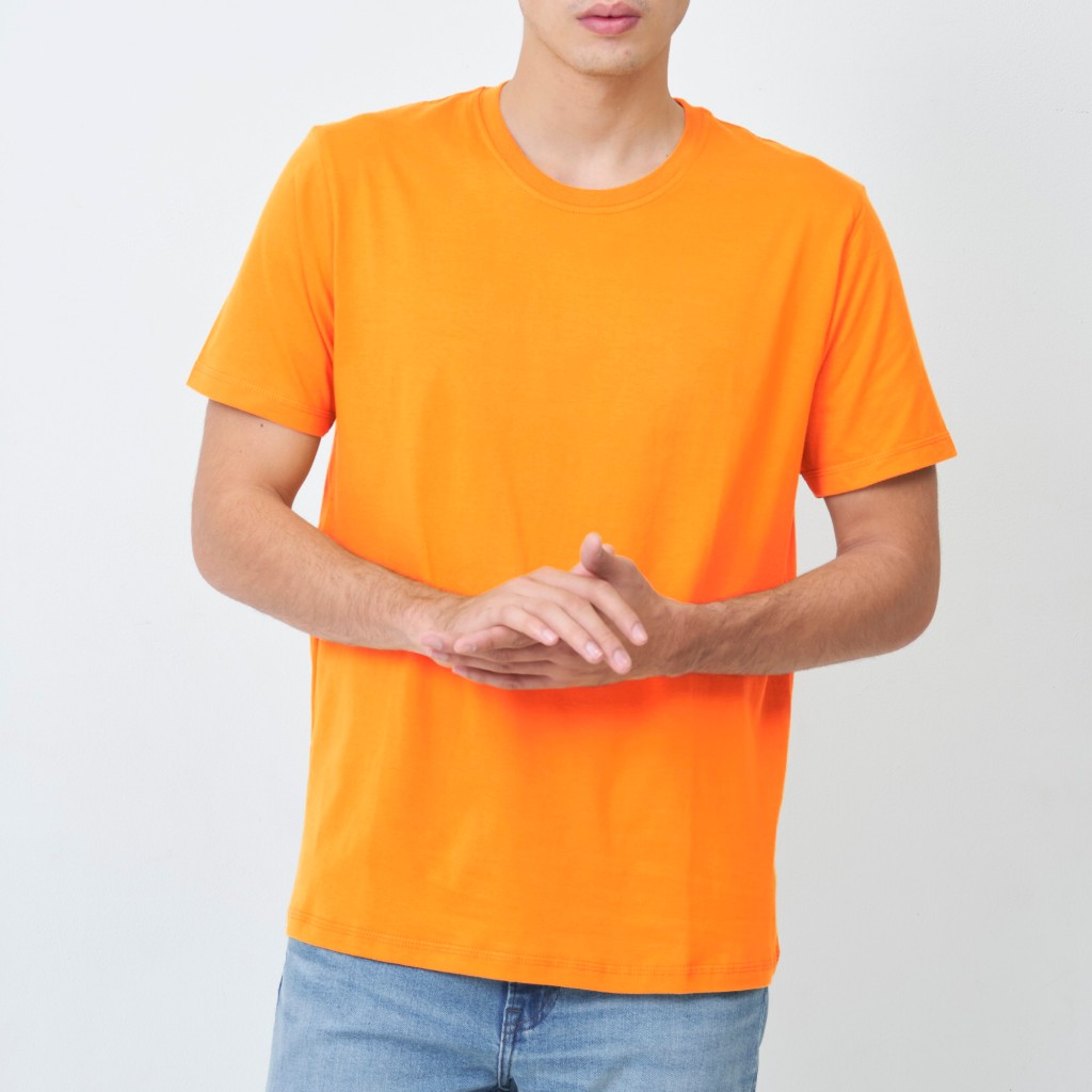 Kaos Orange Pria Wanita Lengan Pendek Polos Jumbo Big Size Cotton Combed 30s