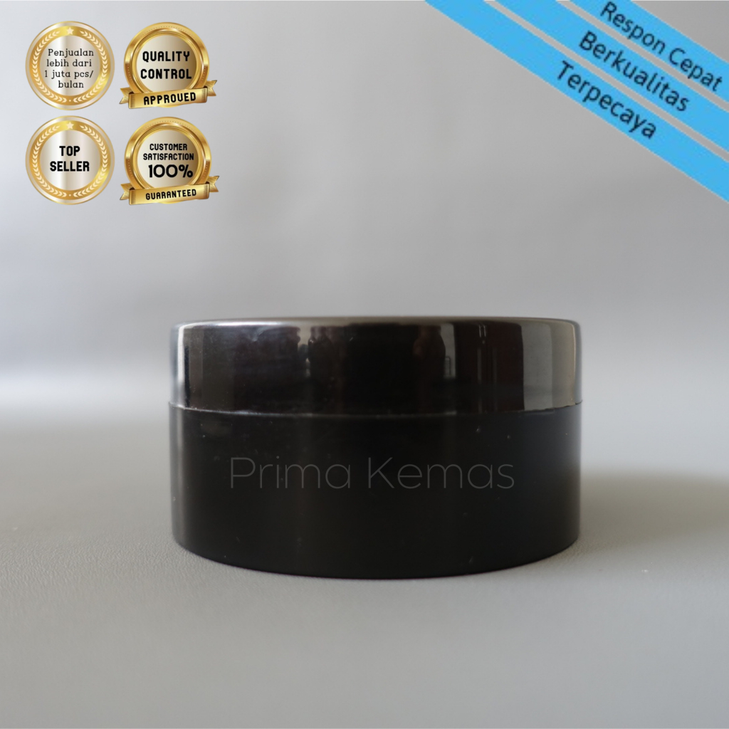 Kemasan Pot Lulur / Jar - kemasan kosmetik - Pot Lulur 50 gr Hitam