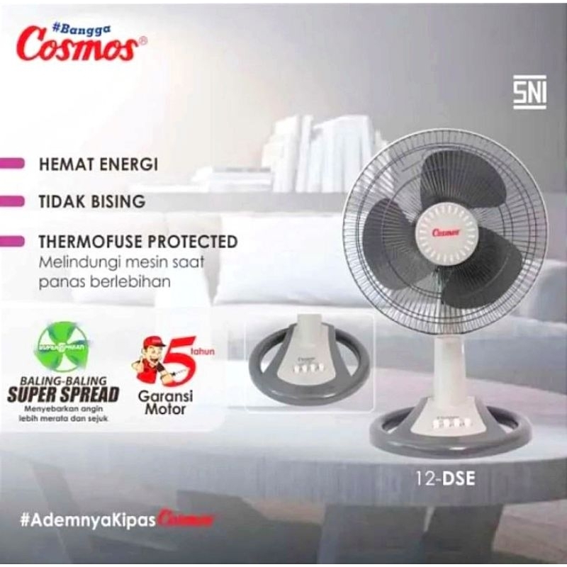 Kipas angin cosmos meja 12 DSE desk fan Cosmos / kipas cosmos 12 DSE / 12 DSE / kipas Cosmos / kipas
