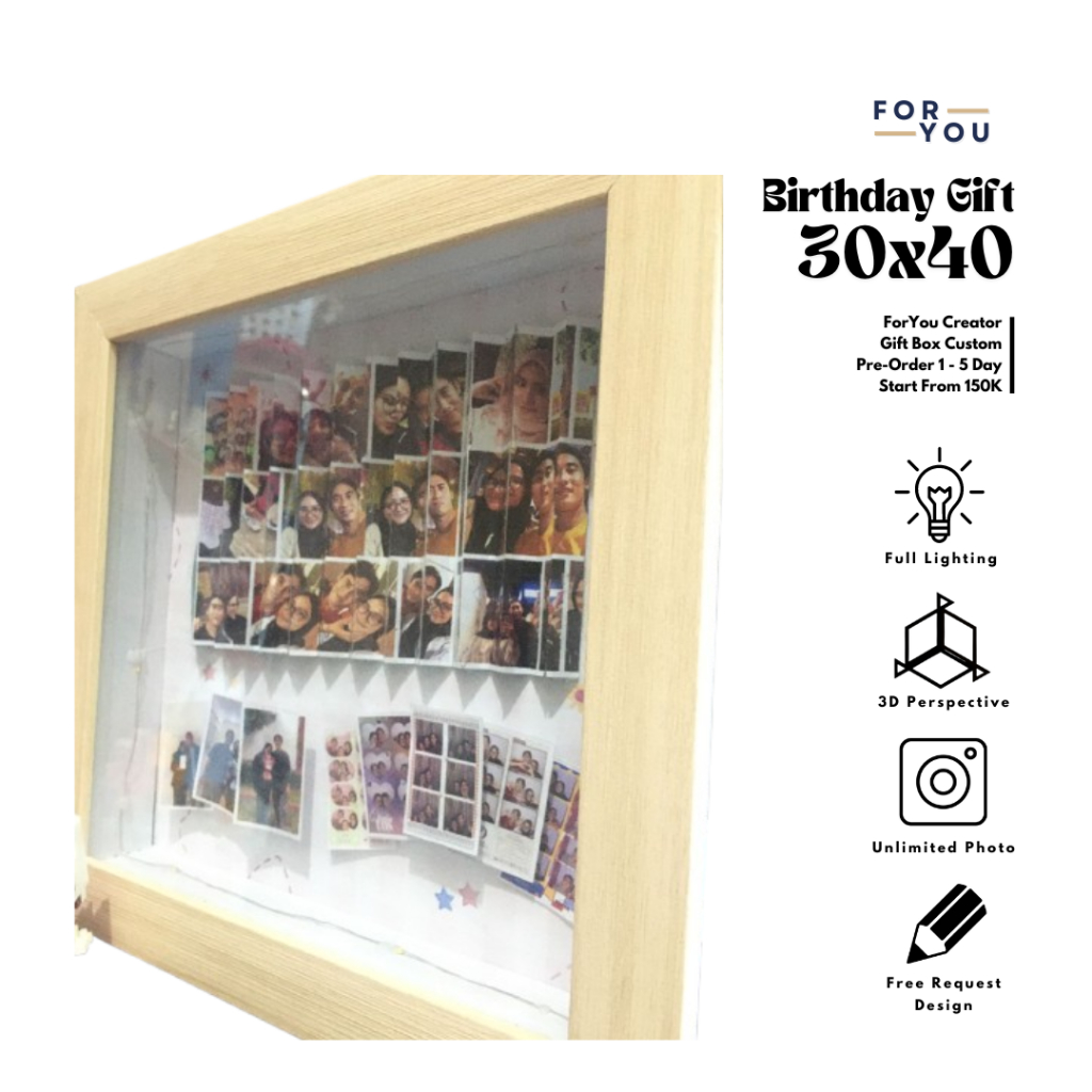 

GIFT BOX CUSTOM/ KADO CUSTOM/ HADIAH - CUSTOM 3D 30X40 CM