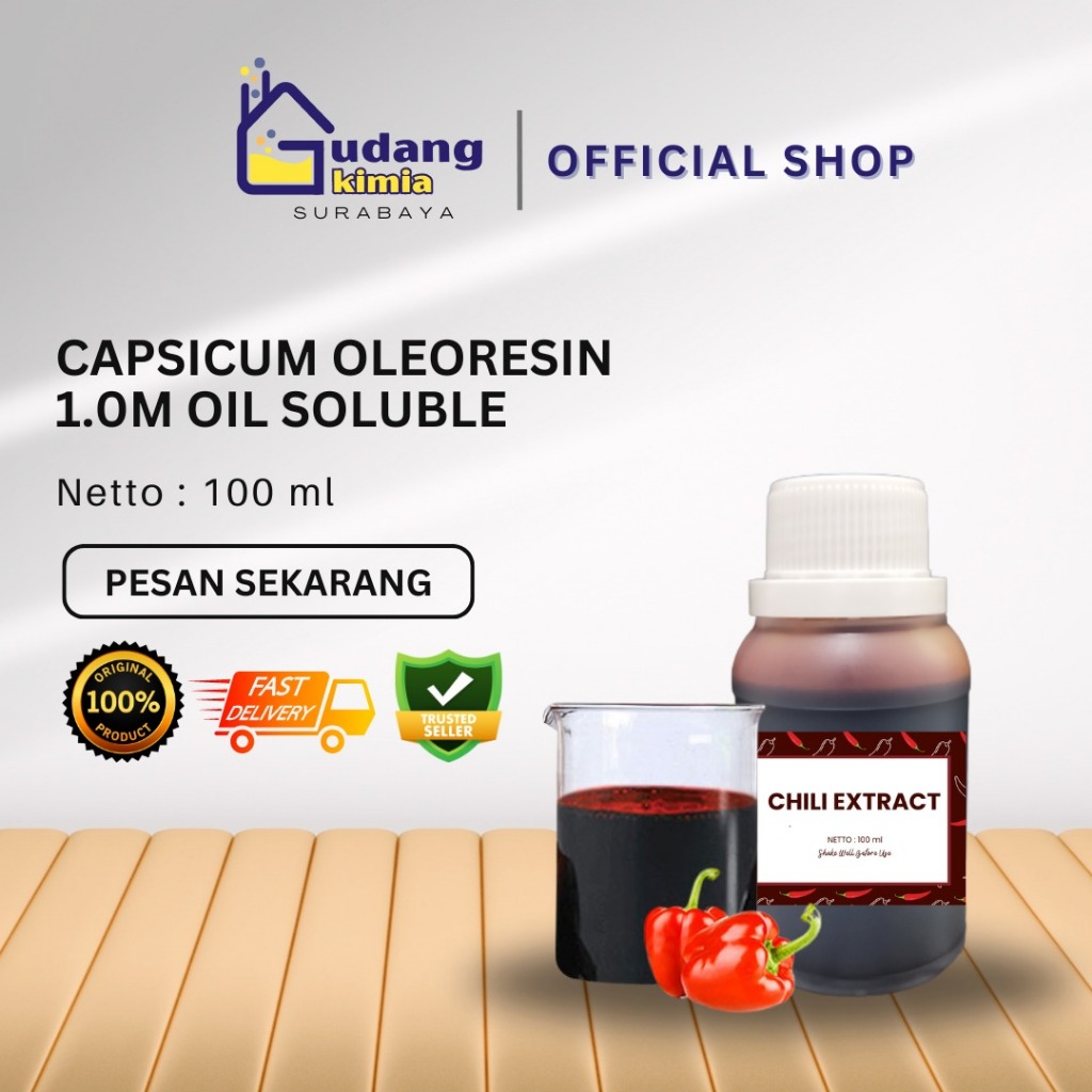 

Capsicum Oleoresin 1 Juta SHU Oil Soluble (OS) / Ekstrak Cabai / Chilli Extract 100 GR