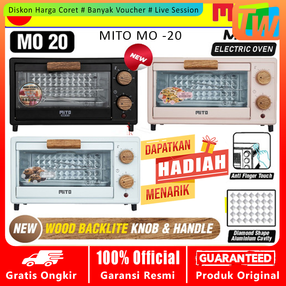 MITO MO 20 OVEN MINI LISTRIK ELECTRIC 11 LITER GARANSI RESMI PACKING AMAN