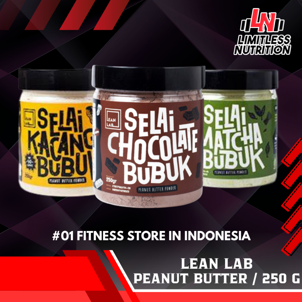 

LEANLAB 1/3 PEANUT BUTTER 250g - SELAI BUBUK RENDAH KALORI 250 g