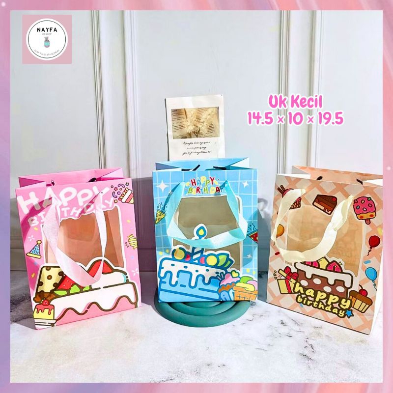 

Paper Bag Kado Tulisan Happy Birthday Ukuran Kecil Kode CD-765
