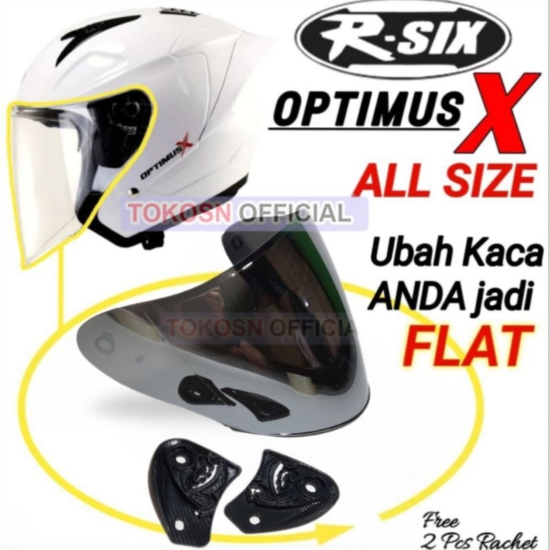 Kaca helm R-SIX OPTIMUS X visor helmet rsix optimusX r six