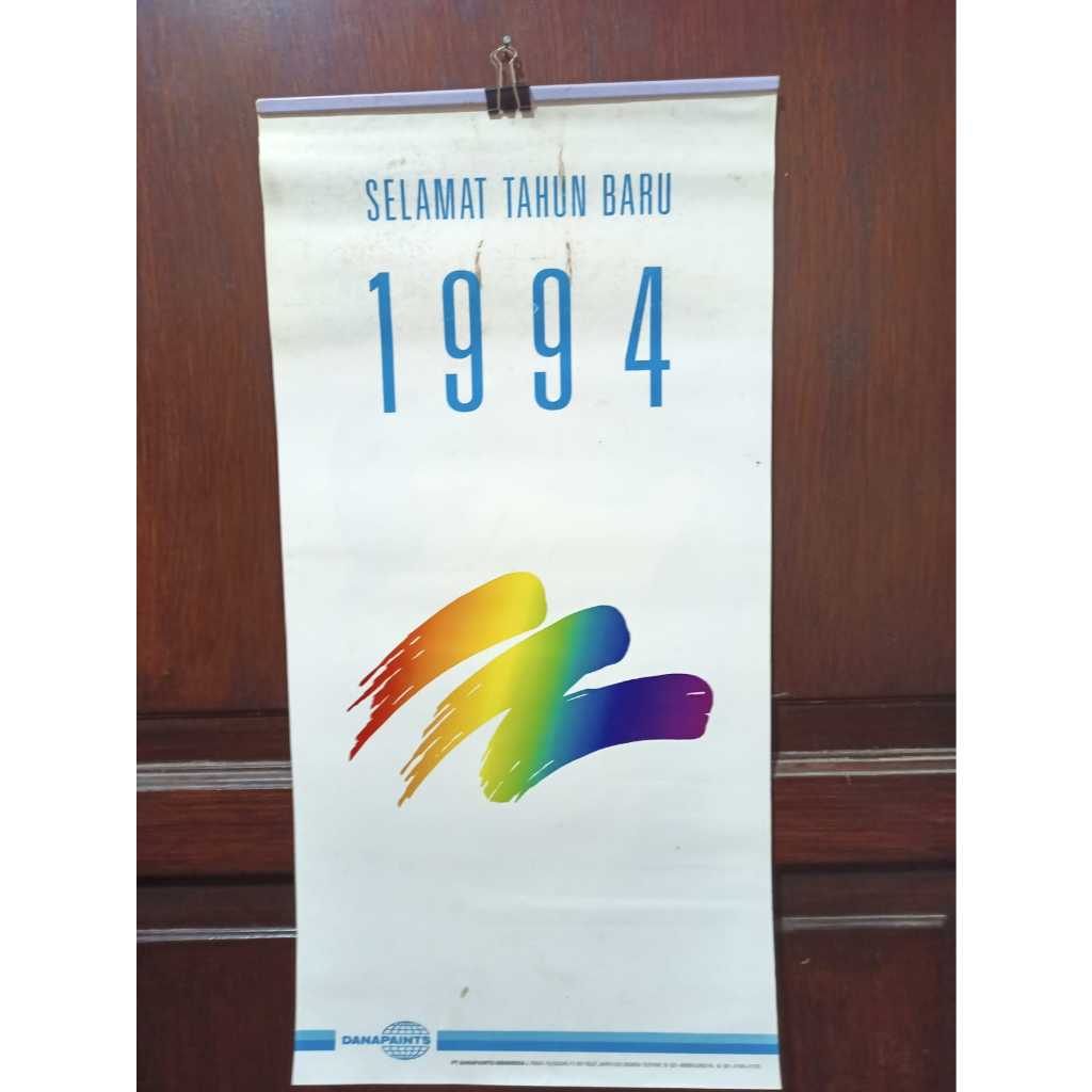 Langka Jadul Lawas Kalender tahun 1994 Dana Paints