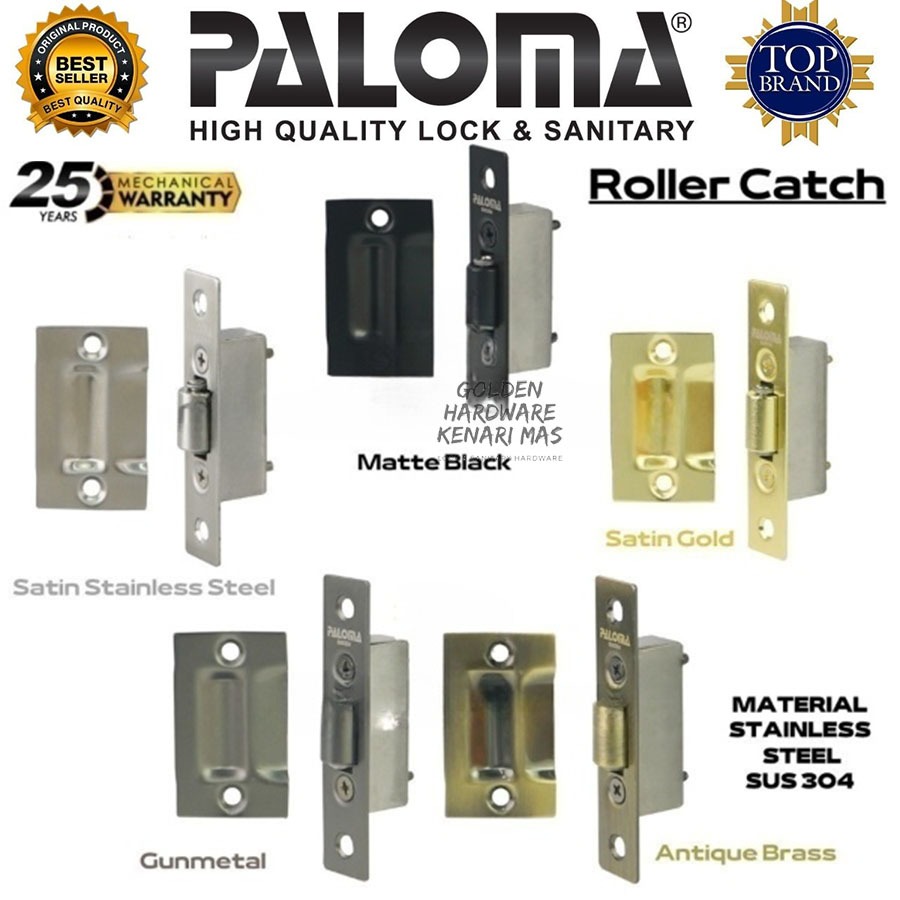 PALOMA RCP 20 Series Roller Catch Body Kunci Pintu 2 Daun Stainless SUS 304